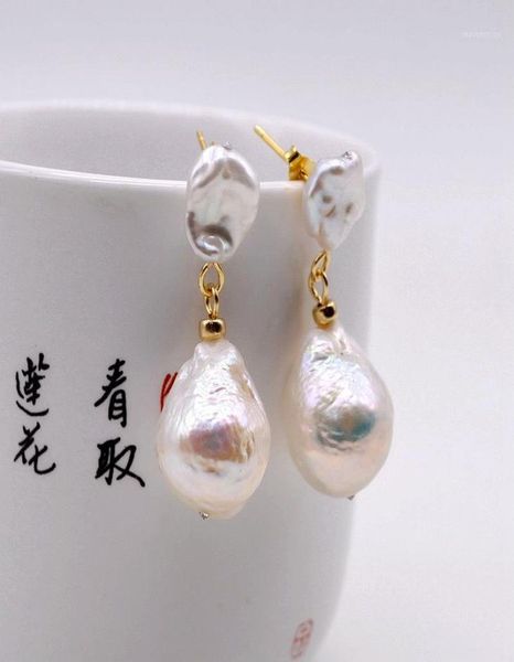 

vintage ladies pearl earrings white natural baroque pearls women039s gold earrings short ladies earrings11956669, Silver