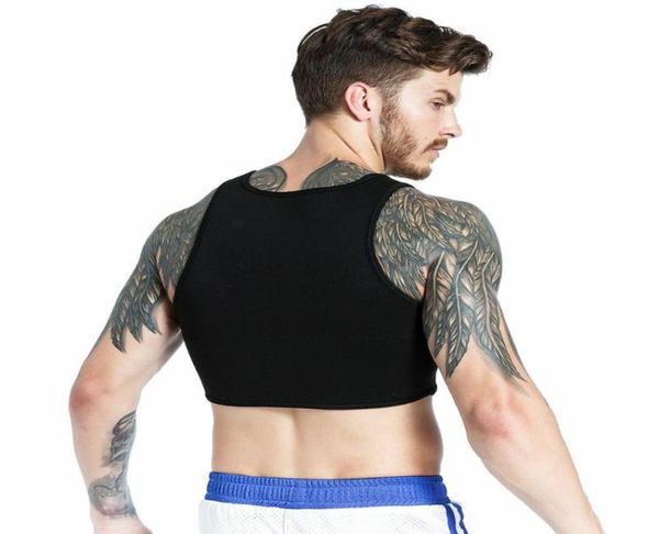 

football protective gear chest support neoprene braces breathable summer basketball sports training black men vest running gym clo7854988, White;black