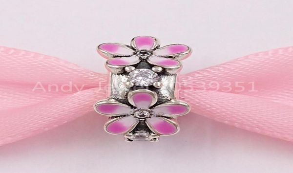 

andy jewel authentic 925 silver beads pink daisy flower clip charm clips fits european style jewelry bracelets & necklace 798809c018186417, Black