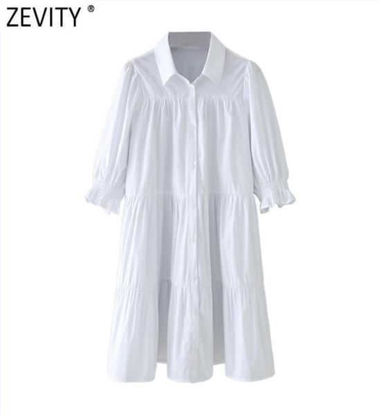 

women turn down collar pleats white shirt dress chic puff sleeve office lady vestido business mini ds4981 2104205165449, Black;gray