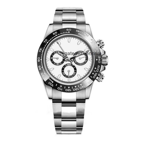 

mens watch ceramic bezel luxury automatic movement sapphire glass all dials work solid stainless steel strap men wristwatches, Slivery;golden