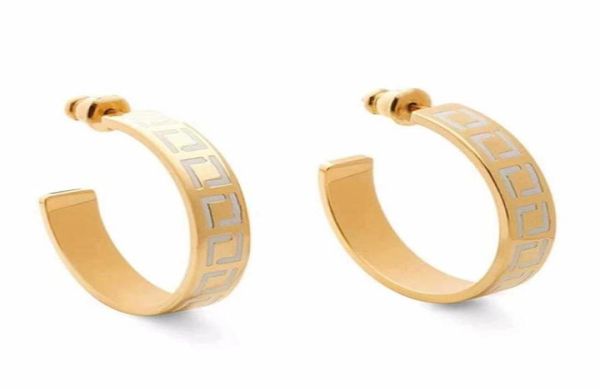 

luxury earrings designer for woman exquisite hoop earrings gold stainless steel ear piercing ohrringe wedding jeweply accessories 8388236, Golden;silver