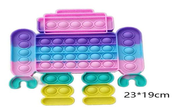 

25cm 20cm robot ice cream big bow cat shapes push pop bubble popper toys sensory deskfinger puzzle rainbow giant large size deskpoppers boar