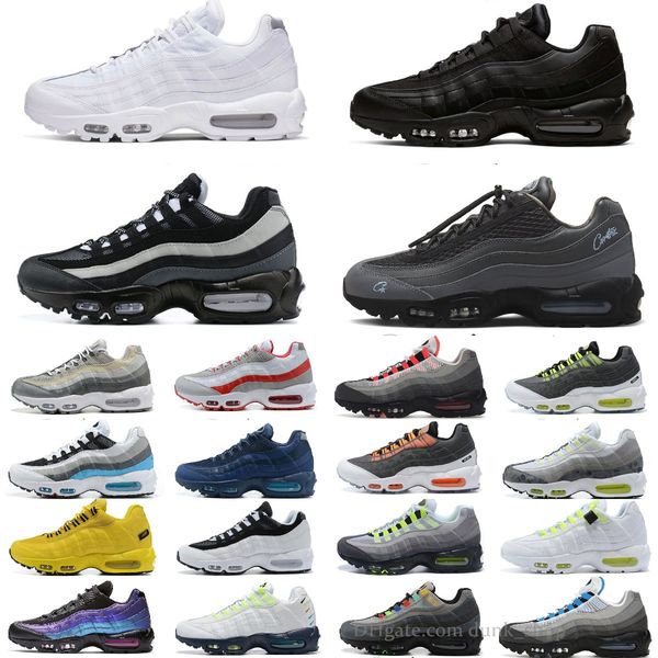 

mens tracksuits new 95 95s men women running shoes sneaker aegean storm sequoia pink beam triple white black michigan midnight navy cool gre, Gray