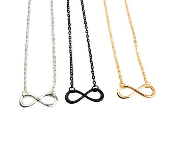 

fashion 8 infinity necklace simple eight letter pendants necklaces for women pretty girls jewelry gifts whole8575412, Silver