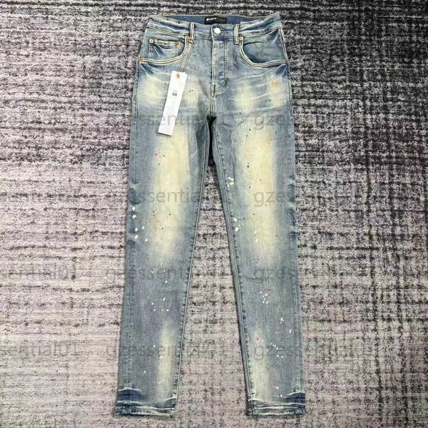 

purple jeans designer retro pantalones brand denimdenim trousers mens designer jean black high-end quality straight streetwear casual sweatp, Blue
