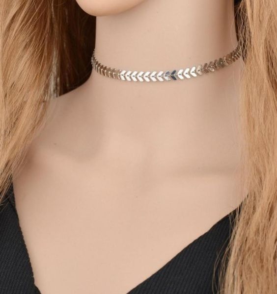 

retro bohemian leaves retro metal sequins choker necklaces collar party jewelry for women n10893333145, Blue;red