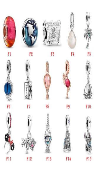 

new 925 sterling silver fit charms bracelets bird air balloon ship mouse airplane fish globe charm for european women wedding original fashi, Golden;silver