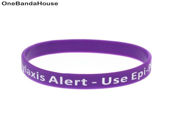 

1pc anaphylaxis alert silicone bracelet what better way to carry the message than with a daily reminder5918765, Black