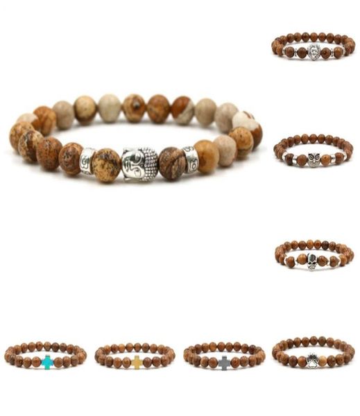 

pretty buddha head bead bracelet mara prayer beads natural wooden bead bracelets men039s bracelets4598212, Golden;silver