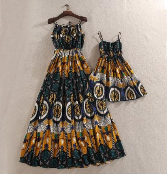 

mama and me mother daughter dress 2017 summer girls clothing flower bohemia style for mom daughter baby family matching outfits6347099, Blue