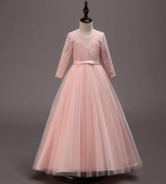 

girl039s dresses 2021 summer long sleeve bridesmaid kids for girls elegant princess dress clothes wedding party girl 14 10 12 y5885061, Red;yellow