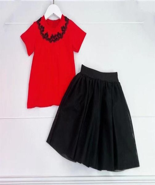 

2023 new highend baby clothing sets girls short sleeved suits summer children western style baby skirt kids set sui4199269, White