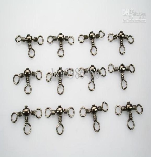 

150pcs crossline 3 way fishing barrel swivel lures 801235300349