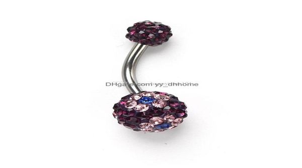 

navel bell button rings navel piercing body jewelry fashion belly rings stainless steel crystal rhinestone for drop delivery 5887593, Silver