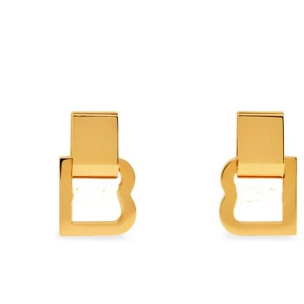 

2023 various luxury letter b stud women designer europe america style geometric studs fashion balencaigaies couple earrings mb1f, Golden;silver