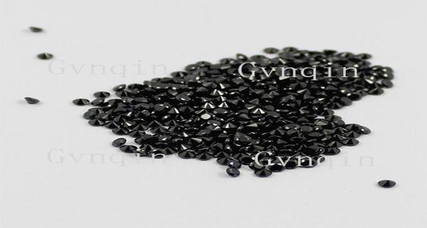 

1000pcslot 3a 1mm325mm cubic zirconia black round loose gem stones8723101