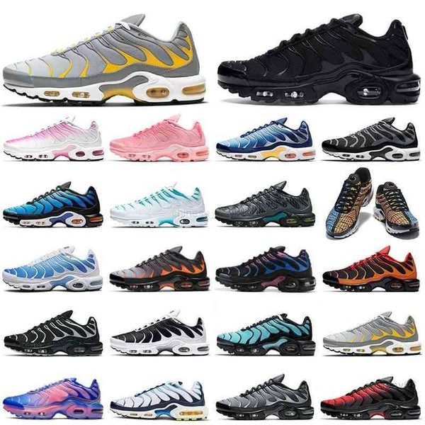 

tn plus running shoes men women hyper blue grey orange greedy tns womens mens trainers outdoor sports sneakers, Black