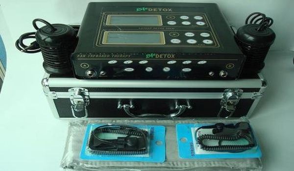 

high tech dual detox ionic cleanse foot bath spa with far infrared waist belt water detoxification foot health care salon machine8978051