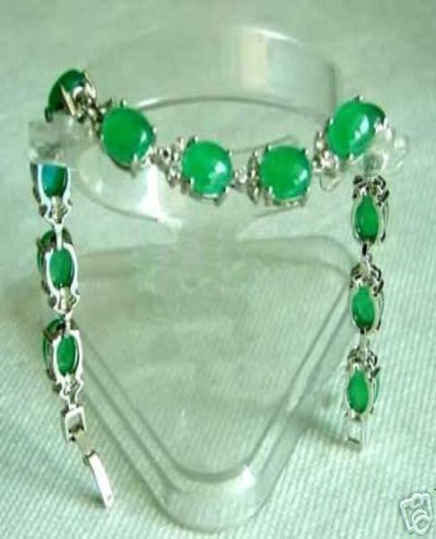 

whole rare green jade silver bangle bracelet012348784645, Golden;silver