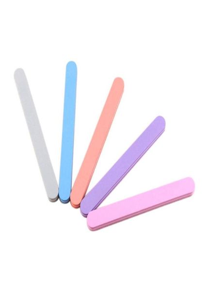 

100pcs nail files buffer double side straight emery boards for nails art washable manicure nail tools sanding buffering block1010911