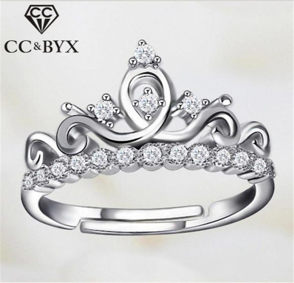 

crown rings for women s925 silver open adjustable fashion jewelry ringen bridal wedding engagement luxury accessories 7763798778, Golden;silver