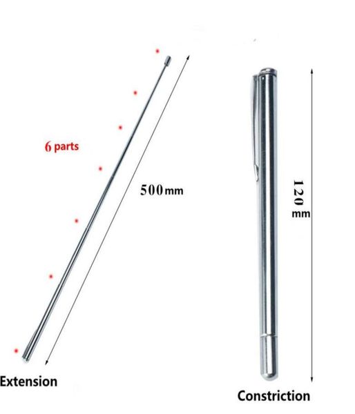 

2pcs stainless steel retractable optometry baton sight stick extensiontype pen style with six parts glasses optometry shippin5126573