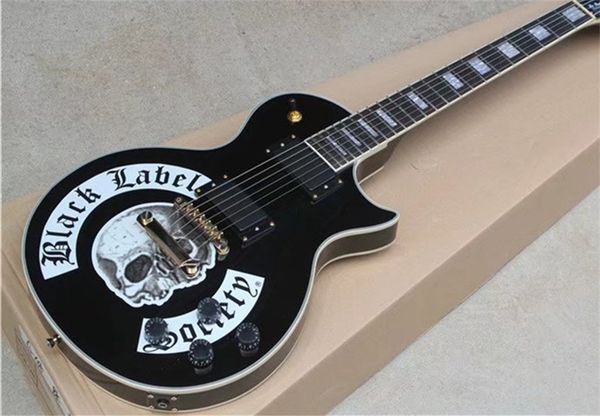 

custom electric guitar black label society band commemorative solid mahogany body rosewood fingerboard