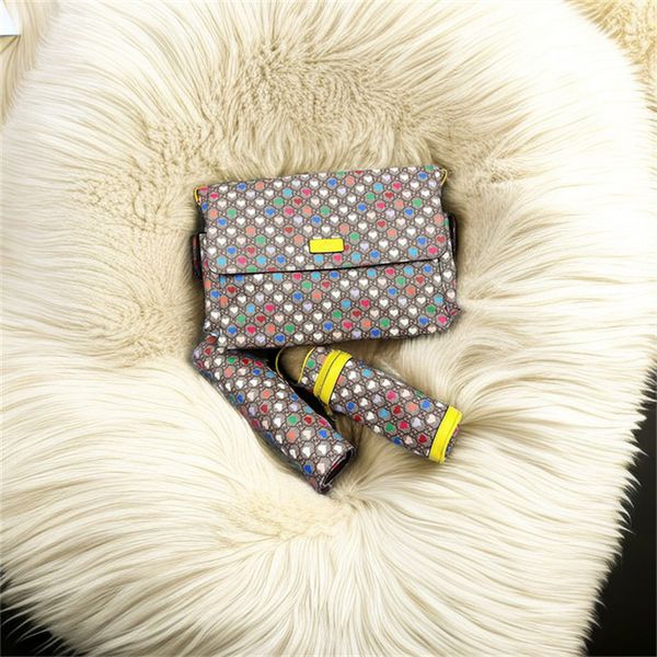 

mom baby diaper bag 3-piece set paris female designer print multifunctional fashion zipper & hasp one shoulder bag mom and girl's gift