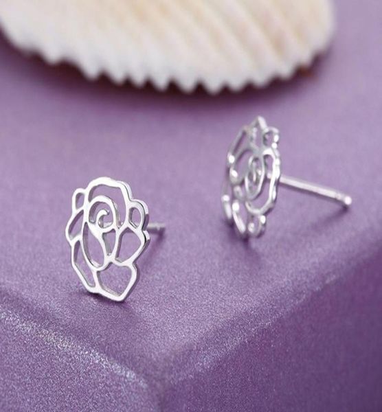 

earrings for women fashion rose earrings ear stud shine jewerly stud earrings5439607, Golden;silver