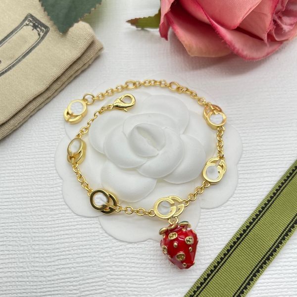 

luxury design bangles brand letter bracelet chain famous women 18k gold crystal rhinestone pearl wristband link chain couple gifts jewerlry, Black