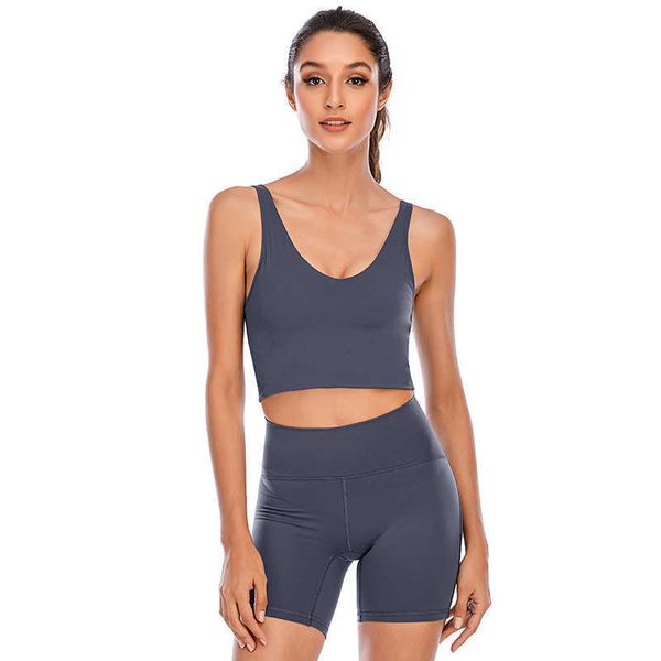 

womens bra align tank ll-22 sport bra classic popular yoga fitness butter soft tank gym crop yoga vest beauty back shockproof with removable, Gray