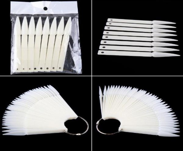 

40 pcs nail swatch sticks clear nail sample sticks stiletto nail color display tips3995586