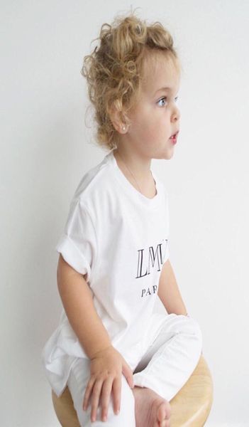 

ins summer children tshirt fashion girls letter printed cotton tees boys short sleeve casual baby girl clothes a53655201690, Blue