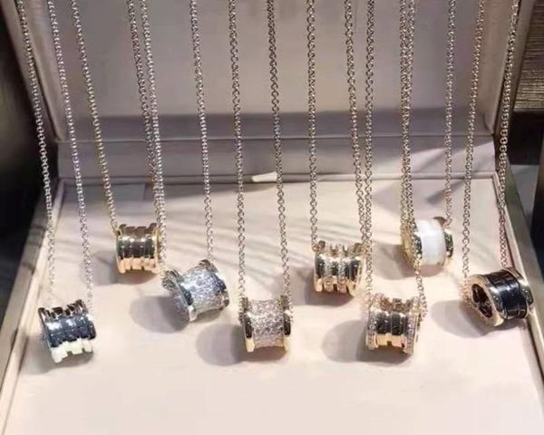 

midi rings bulgars necklace jewelry small manyao 925 sterling silver plated 18k gold small red man ceramic full diamond sp pendant6973028