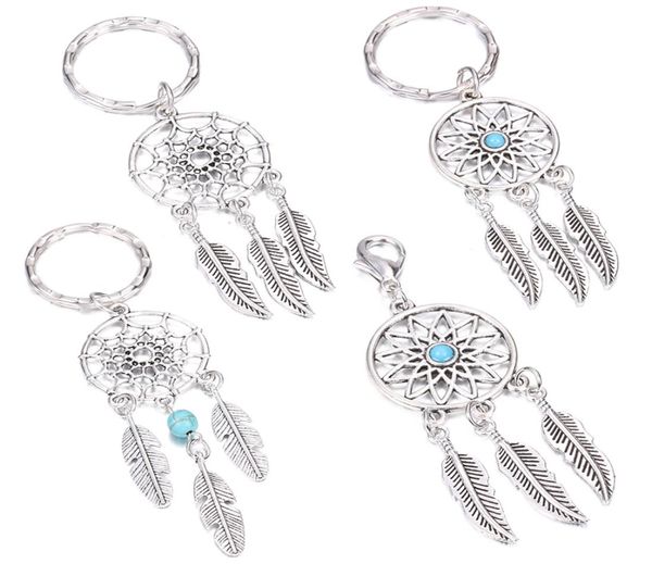 

mini car keyring handmade dream catcher charm home decor keychain feather jewelry keyholder dreamcatcher pendant wall hanging7983937, Bronze;silver