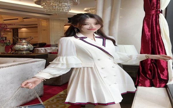 

european popular logo skirt 2021 spring new women039s lace contrast color small short skirt 100 pleated dress trend1113040, Black;pink