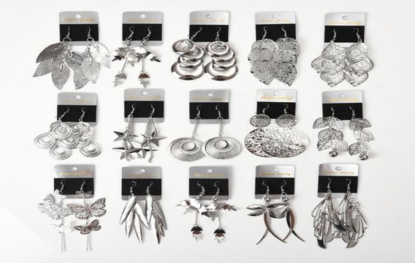 

fashion golden silver metal exaggerated hoop style drop dangle jewelry earrings for women mix style send random7305575