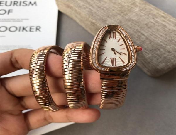 

ladies watch stainless steel case serpentine case quartz movement 32mm7109056, Slivery;golden