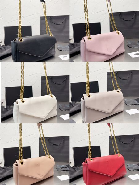 

new handbag designer chain shoulder bag women's tote bag leather luxury crossbody bag purse shopping bag 6 colors
