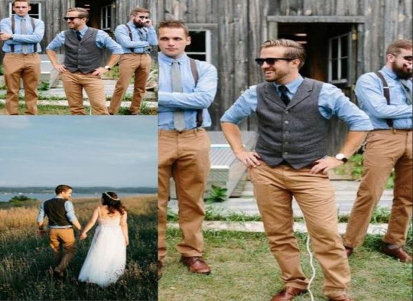 

vintage country farm wedding grey wool herringbone tweed vests custom made groom vest slim fit mens suit vest waistcoat dress4235623, Black