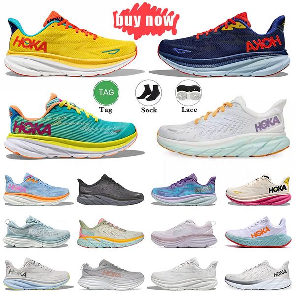 

one 8 bondi hoka running shoe carbon x2 clifton 8 9 training sneaker bellwether blue shock absorption people designer hokas women men outdoo, Black
