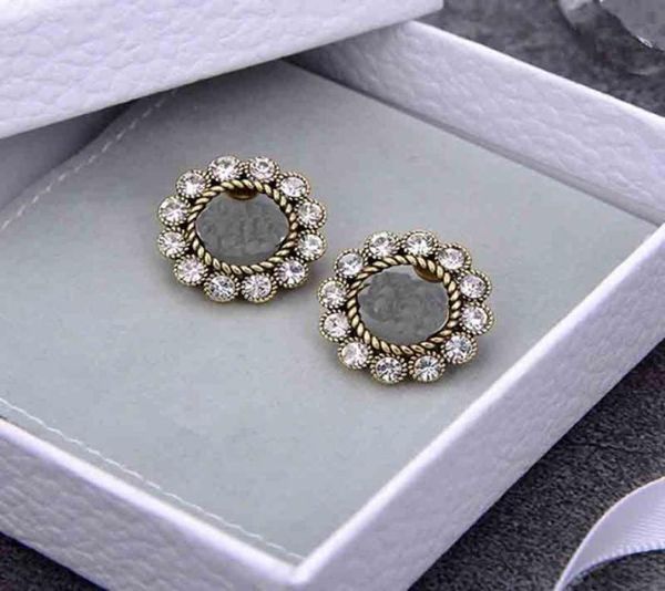 

charm letter stud asymmetric earring pearl earclip designer jewelry7469262, Golden