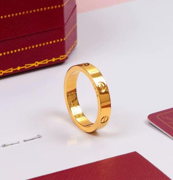 

love screw ring mens rings classic luxury designer jewelry women titanium steel alloy goldplated gold silver rose ne4416358
