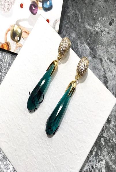 

2021 not faded classic earrings for women 18k gold plated diamond dangle earings round wedding gift fashion charm accessories with5038609, Silver