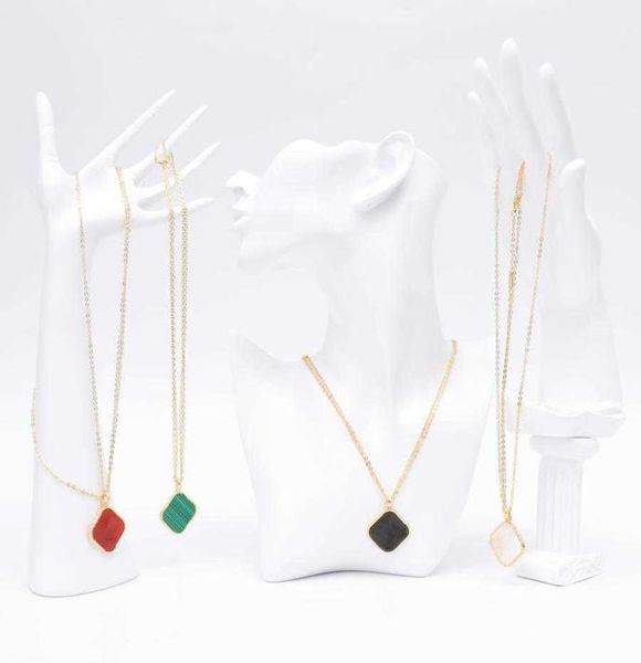 

designer necklace clover classic sweater long necklaces fashion gold big flowers design for man woman jewelry pendant 4 color good7020891, Silver