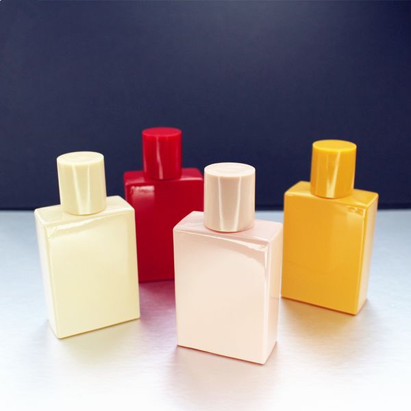 

perfume bottle 10 pieces/batch 30ml square perfume spray bottle colored glass pump reusable coil cosmetic bottle 230715