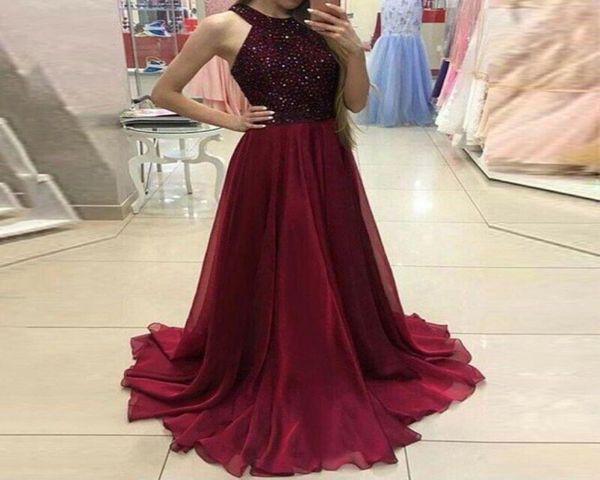 

casual dresses black fashion sequined evening night for women 2021 halter sleeveless backless long formal prom wedding party gown 6651418, Black;gray