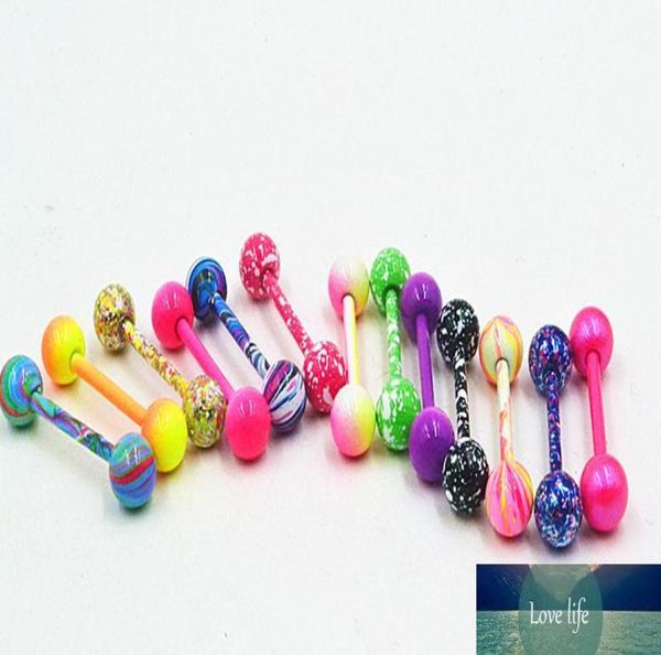 

100pcs body jewelry piercing tongue ring barbells nipple bar 14g mix nice colors christmas gift4842947, Silver