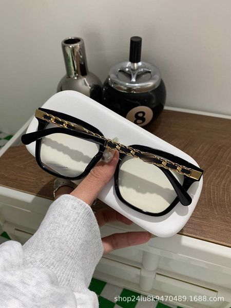 

fashion sunglasses xiaoxiangjia's new 0768 plain woven eyeglass frame ultra light slimming and anti blue available for myopia matching, White;black